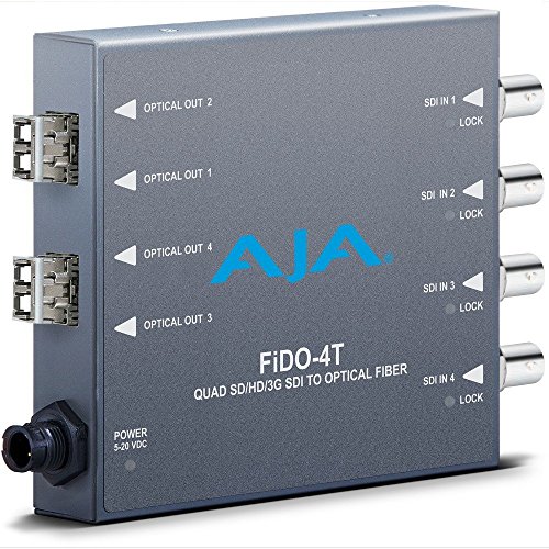 AJA FIDO 4 ערוץ 3G-SDI ל- LC משדר סיבים אופטי