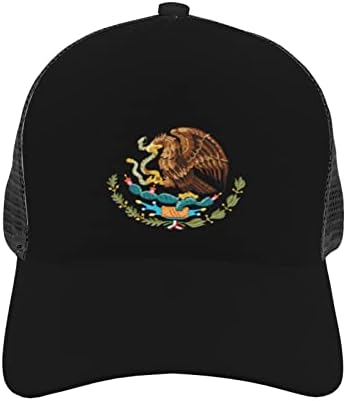 מעיל זרועות של Lifangmi של כובע בייסבול מקסיקו מעוקל נושם כובעי רשת שוליים כובעי הגנה כובעי משאיות מתכווננים