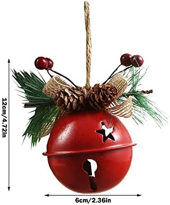 דקורטיבי תלייה ג'ינגל עץ חג המולד פעמוני מתכת פעמוני חג המולד לחג חג המולד קישוט קישוט פתוח תלוי תליון כדור בדולח