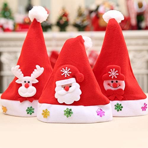 קסיו חג המולד כובע יוניסקס חג המולד כובע 5 יחידות מהבהב חג המולד כובע זוהר חג המולד ראש קישוט לילדים