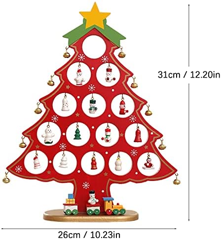 עץ חג מולד מלאכותי DIY מיני עץ חג המולד שולחן עבודה מעץ עץ חג המולד קישוט לחג המולד ילדים קישוט פסל רגל