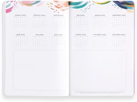 18 חודש לוח שנה פטיט מתכנן - - מושלם עבור מעקב חודשי מטלות או חודשי פרויקט מטרות. מובנה כיס, מרופד הערה דפים,