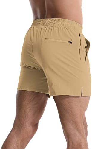LEMPUE 2 חבילות גברים מכנסיים אתלטים קצרים 5 אינץ 'מהיר אימון כושר יבש מכנסיים קצרים