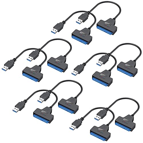 SATA Apojodly ל- USB כבל 10 חבילות, כונן קשיח למתאם USB תואם 2.5 אינץ