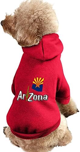 קקטוס אריזונה מפת דגל כלב קפוצ'ובר סוודר סווטשירט בגדי חיות מחמד מעיל תלבושות עם כלבים וחתולים