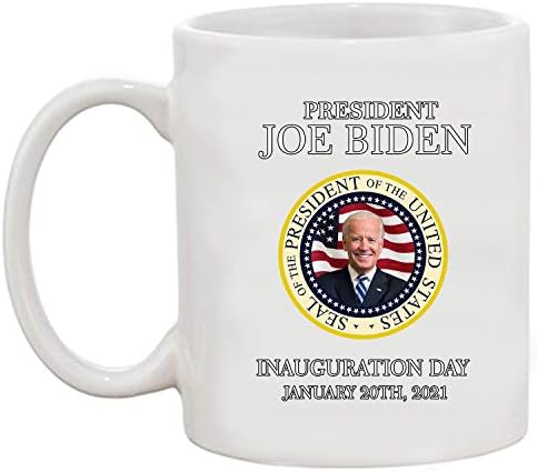 חוף פתוח הנשיא ג ' ו ביידן חותם חנוכת יום תמיכה ארהב מציצה לבן קפה 11 עוז ספל