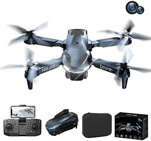 מיני מזלט עם מצלמות מצלמות 1080p כפול HD FPV, מזלט Quadcopter RC מתקפל למתחילים, מטוסים אינטליגנטים עם אחיזת