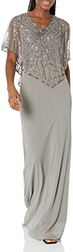 שמלת חרוזים ארוכה עם נצנצים גיאומטריים של ג ' יי קארה לנשים