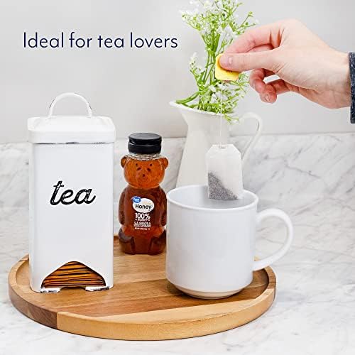 בית חווה ישן מחזיק שקית תה אמייל; מתקן שקית תה אמייל לשקיות תה בודדות עטופות
