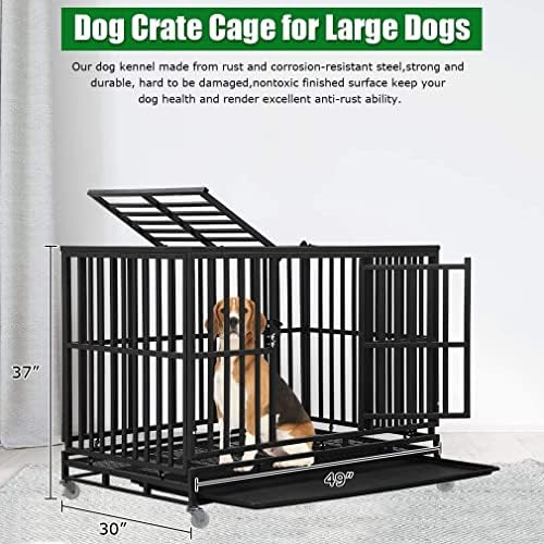 Bestpet Heavy Duty Crate לכלבים גדולים, כלבי מתכת 48 אינץ