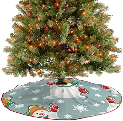 חצאית עץ Chirstmas איש שלג עץ חג המולד מחצלת עץ חג מפלגת חג קישוט בית 30 × 30