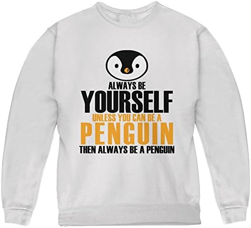 תמיד תהיה עצמך סווטשירט נוער של פינגווין