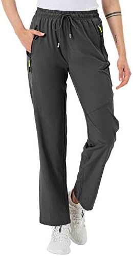מכנסי מטען לנשים של Bgowatu מכנסי מטען מהירים יבש קלים עמידים למים מכנסיים מכנסי רוכסן בכיסי רוכסן