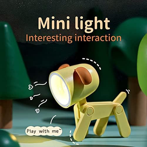 Kelonkt 6 חתיכות מיני מנורה שולחן LED מחזיק טלפון קטן חמוד, מנורת שולחן כלבים ניידת מתכווננת