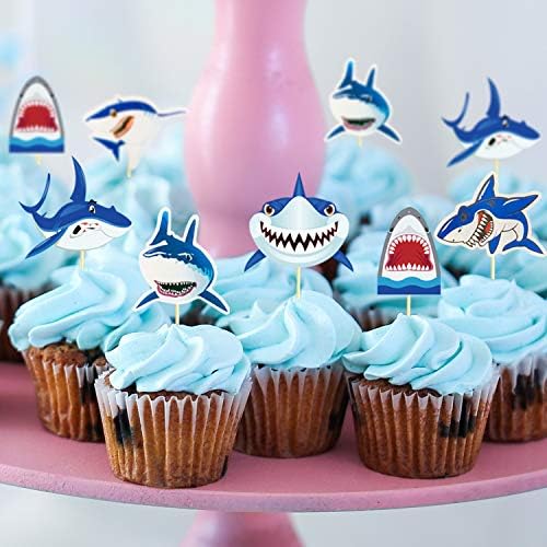 3 שכבות כריש קרטון קאפקייקס עמדת עמדת יום הולדת ציוד, מחזיק קאפקייקס קינוח קאפקייקס עם 24 יחידים