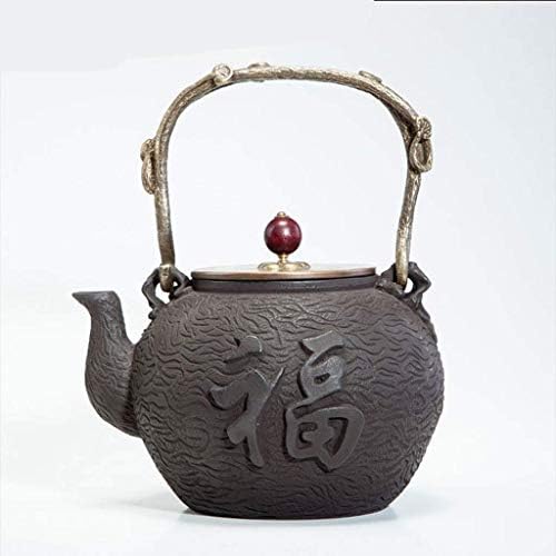 פשטות יצירתית יפנית ברזל יצוק טטסובין קומקום קומקום ברזל יצוק טטסובין תה תה קומקום בסגנון יפני בעבודת יד