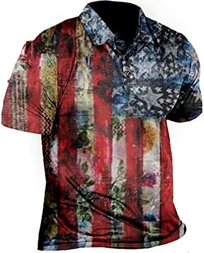 גברים חולצות חבילת גברים של פטריוטי ביצועים עצמאות יום אמריקאי דגל קלאסי כושר כותנה חולצות לגברים