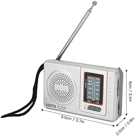 רדיו טרנזיסטור עם רמקול מובנה שקע אוזניות, רדיו בגלים קצרים נייד עם הקבלה הטובה ביותר, רדיו ווקמן קטן