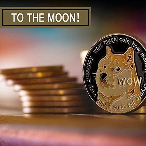 Creative Dogecoin מזכרות מטבע מצופה זהב אספנות מתנה פיזית מעולה אוסף מטבעות אוסף מטבעות זיכרון מטבע זיכרון