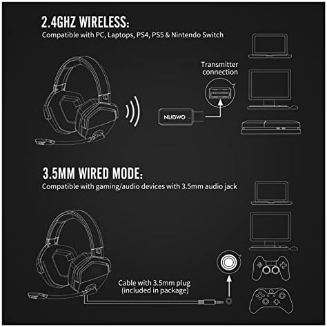 VPSN G06 אוזניות משחק אלחוטיות 3.5 ממ קווי באז אוזניות באס קוויות צמצום רעש עם אוזניות MIC עבור