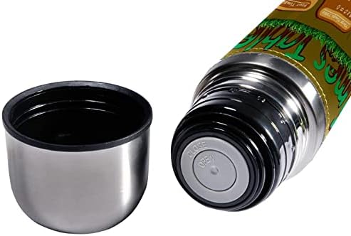 SDFSDFSD 17 גרם ואקום מבודד נירוסטה בקבוק מים ספורט קפה ספל ספל ספל עור אמיתי עטוף BPA בחינם, שולחנות טיימס תרשים