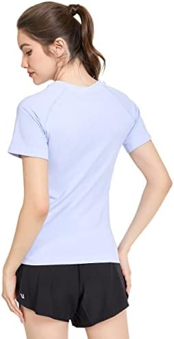 Annva U.S.A. 2 חולצות אימון חבילות לנשים, לחות מתאימה יבש פיתול בד רך נושם חולצות טריקו בגדי לבוש דלים בכושר