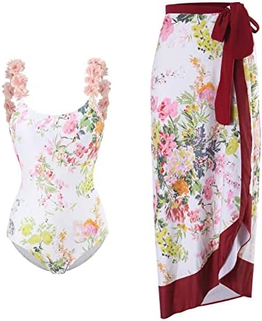 חליפות רחצה של טנקיני לנשים עם מכנסיים קצרים נער פרחים מודפסים במותניים גבוהות בגביות חוף טנקיני
