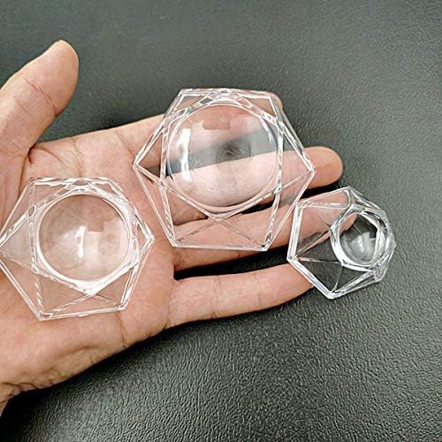 עמדת כדור קריסטל מיני של Bemei, זכוכית קוורץ שקופה אקרילית עמדת תצוגה מחזיקת הכדור, בסיס כדורי קריסטל