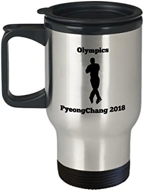 ספל נסיעות באולימפיאדה - החלקה על מדליה אולימפית Pyeongchang 2018 ספל קפה
