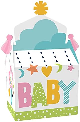 נקודה גדולה של אושר מקלחת לתינוקות צבעונית - פינוקים טובות מסיבות קופסאות - קופסאות גמלון מפלגה ניטרלית