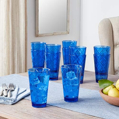 כחול קובלט בינלאומי מוסמך 20 אונקיות כלי תה קרח אקרילי, כחול קובלט