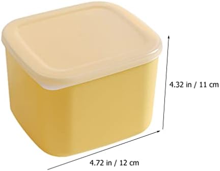 מיכלי אחסון גבינות מפלסטיק עם מכסה מחזיק פרוסת גבינה אטום תיבת גבינה לדלפק מטבח מקרר צהוב ליטר