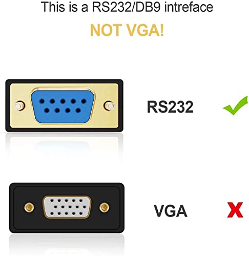 צרור כבלים - 2 פריטים 3.3ft USB עד RS232 כבל זכר סידורי + 6.6ft USB ל- RS232 מתאם נקבה, עבור Windows 10, 8.1,