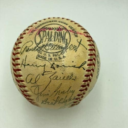 1951 קבוצת שיקגו ווייט סוקס חתם על בייסבול עם חתימה עם נלי פוקס - כדורי חתימה