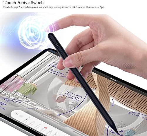 עט חרט לאייפד עם דחיית דקל, 5 טיפים נוספים, טיה רגיש לעיפרון איפד תואם אפל אייפד 10/9/8/7/6, iPad Pro 11/12.9