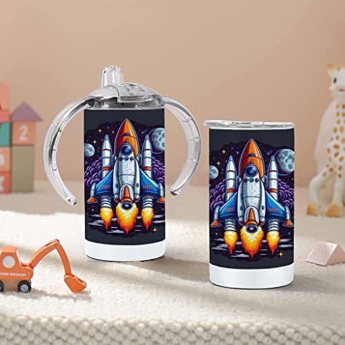 עיצוב חלל כוס קש - ספינת רקטות תינוק כוס קש-נושא כוס קש
