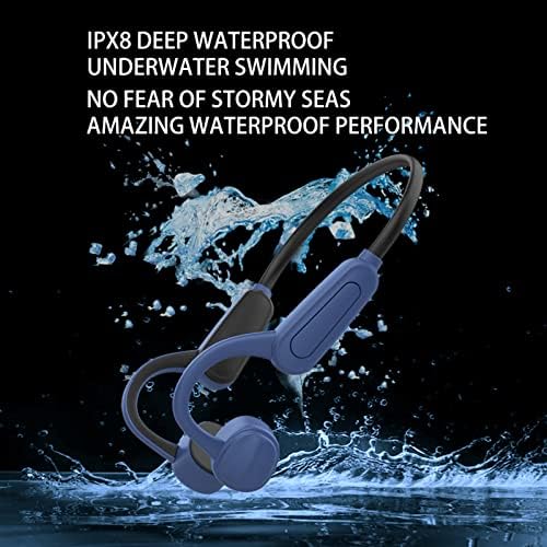 Leboomon אטום מים הולכת עצם אוזניות אלחוטי Bluetooth 5.0 מובנה 16 גרם נגן MP3 IP68 אוזניות שחייה אטומות למים