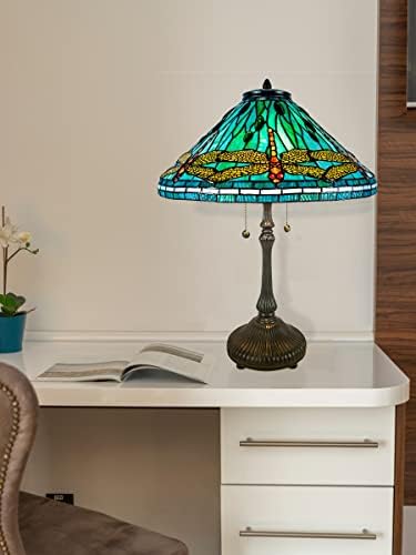 דייל טיפאני TT21153 סונטה שפירית מנורת שולחן טיפאני, ברונזה, 26.50 x20 x20