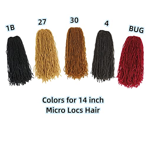 הצג חינם שיער מיקרו סרוגה לנשים שחורות 14 אינץ ' אחות סרוגה לוקס שיער 6 חבילות מיקרו לוקס שיער סרוגה 1 ב