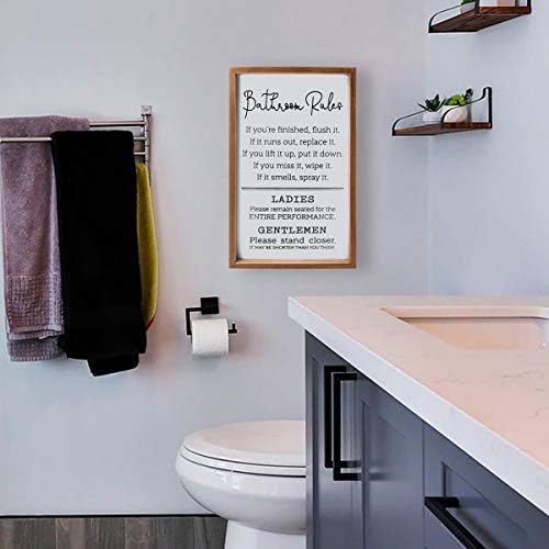 חוקי אמבטיה של וילייט שלטים על בית מתנות להתחממות לבית חדש - קישוטים לשירותים של בית חווה שירותים מצחיקים