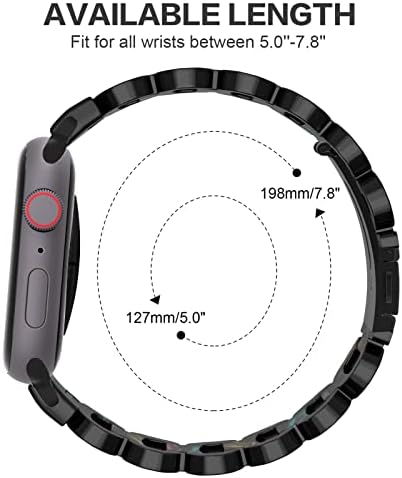 רצועת שעון שרף שרף Auxiracer תואמת לפס שעון Apple 38 ממ 40 ממ 41 ממ, רצועת שרף דקה עם אבזם נירוסטה לסדרת IWatch
