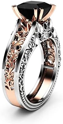 2023 חדש פרחוני טבעת הפרדת עלה אופנה צבע זהב אירוסין חתונה נשים טבעות 3 מצבי רוח