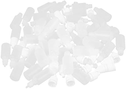 AEXIT שמן פלסטיק מד בקבוק טיפת עיניים נוזל נוזל לבן סחיטה 5 מל טפטפת ריקה 40 יחידות