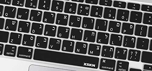 XSKN עברית/אנגלית שפה שחורה סיליקון מקלדת עטיפה עור עבור 2020 MACBOOD AIR 13 אינץ 'A2179 עם