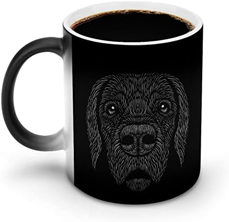 כלב לברדור יצירתי שינוי צבע קרמיקה קפה כוס חום שינוי ספל מצחיק עבור בית משרד