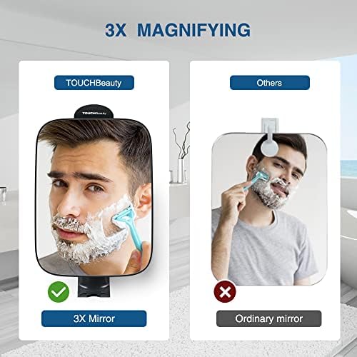 מראת מקלחת עם מחזיק גילוח: הגדלה פי 3 & מגבר; 360 כמו מראה אמבטיה מסתובבת לגברים & מגבר; נשים-11 גודל גדול יותר