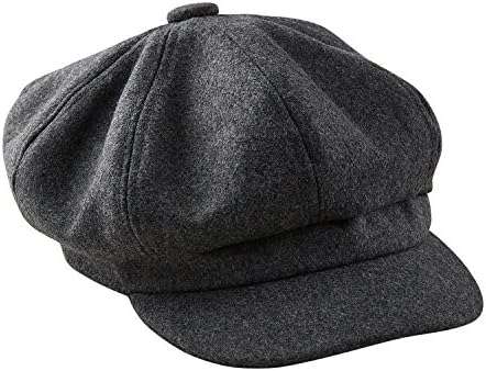 דגדג ורוד אביזר של עיתונאי גטסבי אפל נהג מונית קלאסי מוצק כובע כובע, אפור, מידה אחת מתאים ביותר