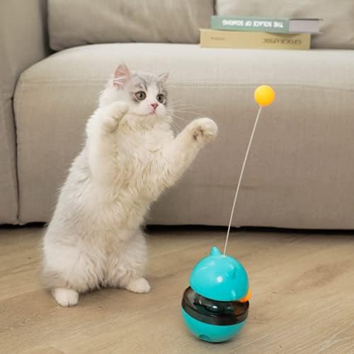 N / B חתול כוס צעצועי מזון מתקן מזין איטי מתכוונן, עם מקל חתול מצחיק, לחתלתול חרדה קלות אימונים אינטראקטיביים