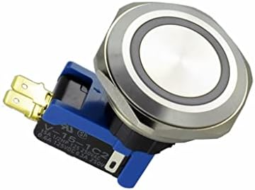 ONPOW 30 ממ LCA סדרה 10A זרם גבוה 1NO1NC אטום למים IP65 טבעת LED LED נירוסטה מתג לחצן כפתור -