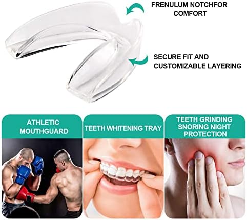 שומר פה לטחינת שיניים - שומר פה לשיניים נוקטות בלילה, BPA חינם משודרג חדש משדרג שיניים עוצר ברוקסיזם למבוגרים